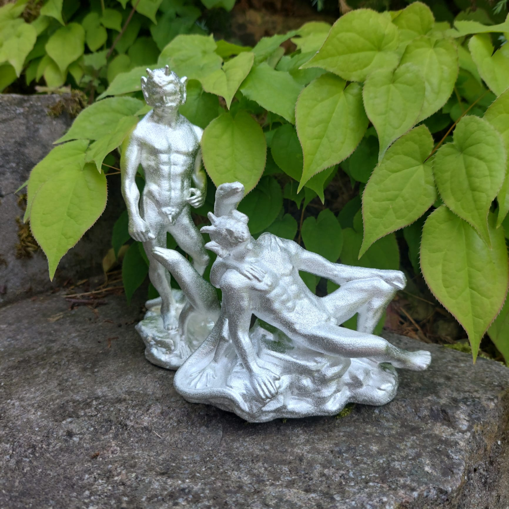 Figuren "PUR LUXE" Feinsilber. Satyr, Pans versunkener Garten